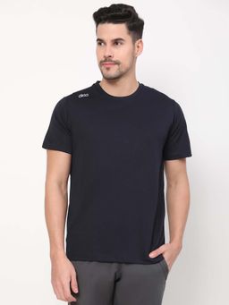 Dida - Men Navy Blue Crew Neck Regular Fit T-Shirt