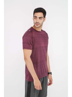 Dida - Men Wine Crew Neck Regular Fit T-Shirt