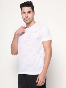 Dida - Men White Crew Neck Regular Fit T-Shirt