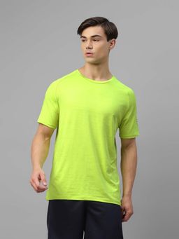 Dida - Men Green Crew Neck Regular Fit T-Shirt