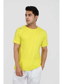 Dida - Men Yellow Crew Neck Regular Fit T-Shirt