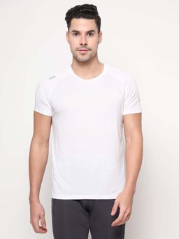 Dida - Men White Crew Neck Regular Fit T-Shirt