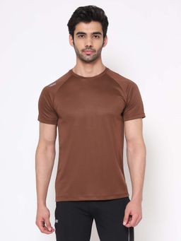 Dida - Men Brown Crew Neck Regular Fit T-Shirt