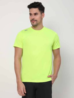 Dida - Men Yellow Crew Neck Regular Fit T-Shirt