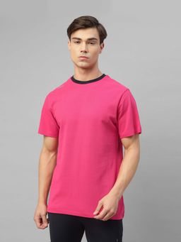 Dida - Men Pink Crew Neck Regular Fit T-Shirt