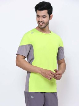 Dida - Men Green Crew Neck Regular Fit T-Shirt
