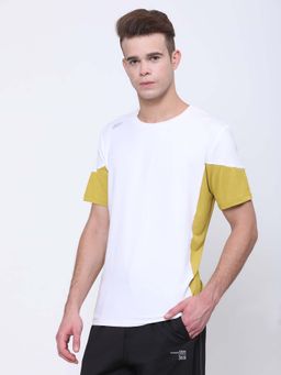 Dida - Men White Crew Neck Regular Fit T-Shirt
