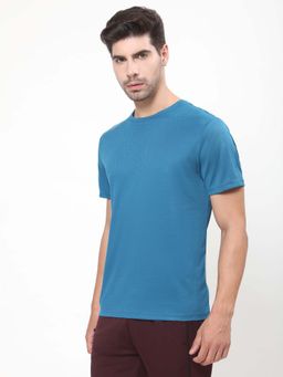 Dida - Men Blue Crew Neck Regular Fit T-Shirt