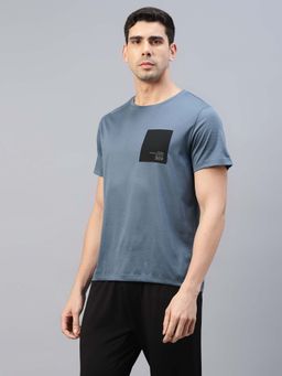 Dida - Men Blue Crew Neck Regular Fit T-Shirt