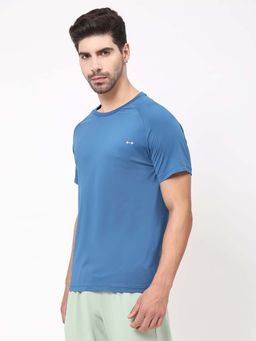 Dida - Men Blue Crew Neck Regular Fit T-Shirt