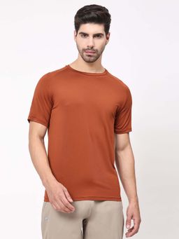 Dida - Men Rust Crew Neck Regular Fit T-Shirt