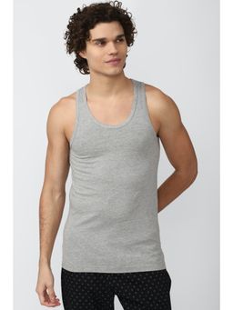 Peter England - Men Grey Textured Vest