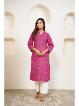 Tara-C-Tara - Floral Buti Printed Pink Kurta