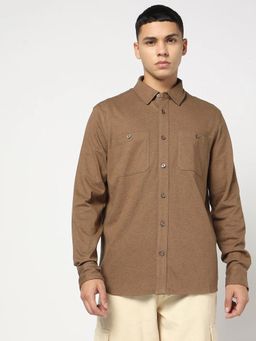 GAP - Men Brown Solid Shirt