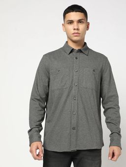 GAP - Men Grey Solid Shirt