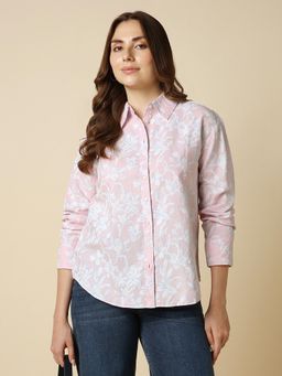 Allen Solly - Women Pink Floral Printed Long Sleeves Shirt