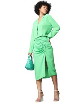 ONLY - Women Textured Green Skirt