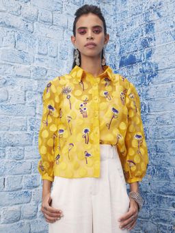 Bhanuni by Jyoti - Yellow Highlighter Shirt