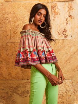Bhanuni by Jyoti - Red Printed Top