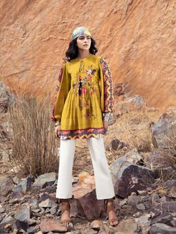 Bhanuni by Jyoti - Canary Mustard Top