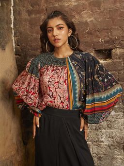 Bhanuni by Jyoti - Hazel Wood Multi-Colour Top