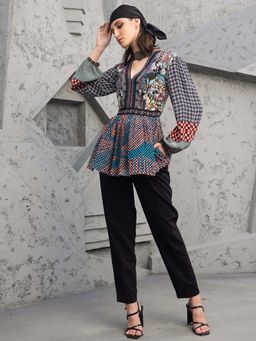 Bhanuni by Jyoti - Iron Multi-Colour Top