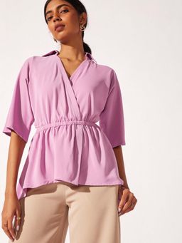 The Label Life - Women Fondant Pink Peplum Top