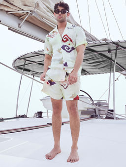 Nirmooha - Patola Printed Shirt with Short sleeves and Shorts (Set of 2)