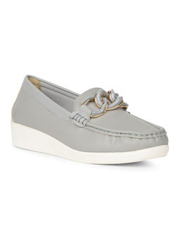 Bata Comfit - Grey Loafers for Women for Everyday Wear