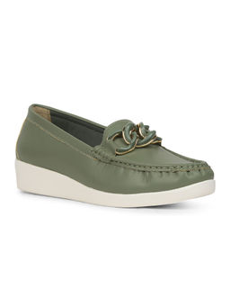 Bata Comfit - Green Loafers for Women for Everyday Wear