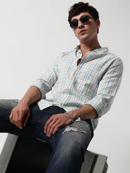 Campus Sutra - Mens Multicolour Checkered Regular Fit Casual Shirt