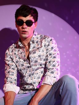 Campus Sutra - Mens Multicolour Printed Regular Fit Casual Shirt