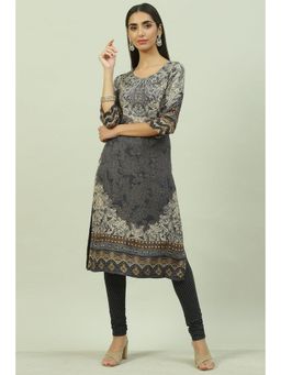 Biba - Black Printed Kurta