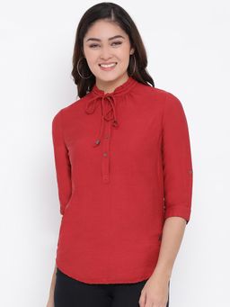CRIMSOUNE CLUB - Women's Red Solid Shirts