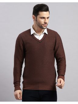 Monte Carlo - Men's Regular Fit Winter Rust Sweater