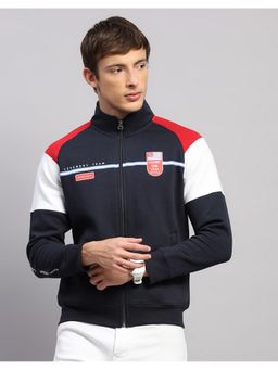 Monte Carlo - Men Regular Fit Winter Blue Sweatshirt