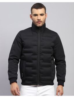 Monte Carlo - Men's Regular High Neck Black Solid Puffer Jacket