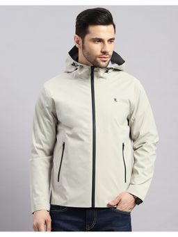 Monte Carlo - Men Regular Hooded Beige Solid Jacket