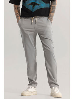Snitch - Grey Textured Drawstring Trouser