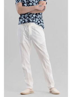 Snitch - Nova White Linen Blend Trouser