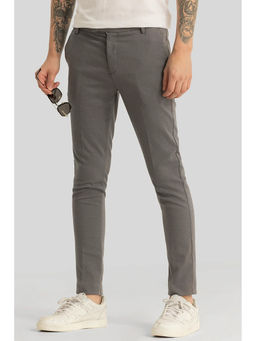 Snitch - Yann Grey Textured Slim Fit Trouser