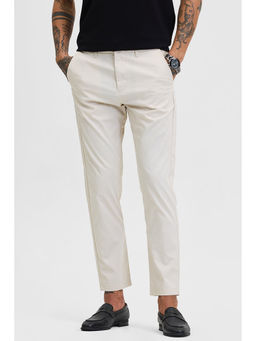 Snitch - Cream Solid Light Weight Trouser