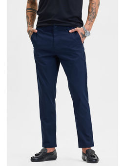 Snitch - Navy Blue Solid Light Weight Trouser