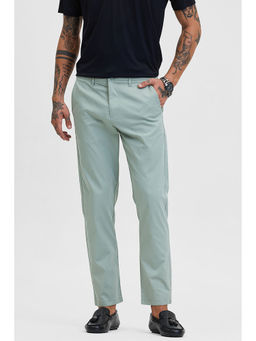 Snitch - Green Solid Light Weight Trouser