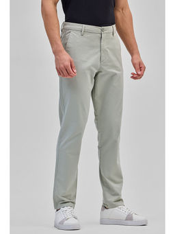 Snitch - Grey Slim Fit Solid Trouser