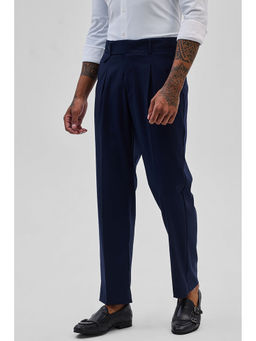 Snitch - Navy Blue Relaxed Fit Korean Trouser