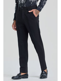 Snitch - Black Solid Slim Fit Trouser