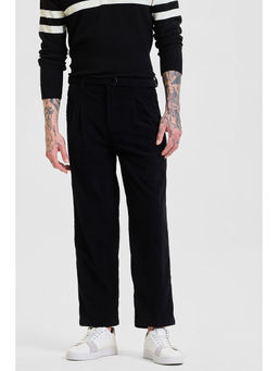 Snitch - Black Corduroy Relaxed Fit Trouser with Belt (Set of 2)