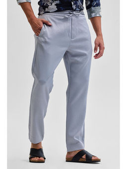 Snitch - Light Grey Slim Fit Drawstring Trouser