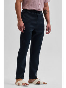 Snitch - Navy Blue Slim Fit Drawstring Trouser
